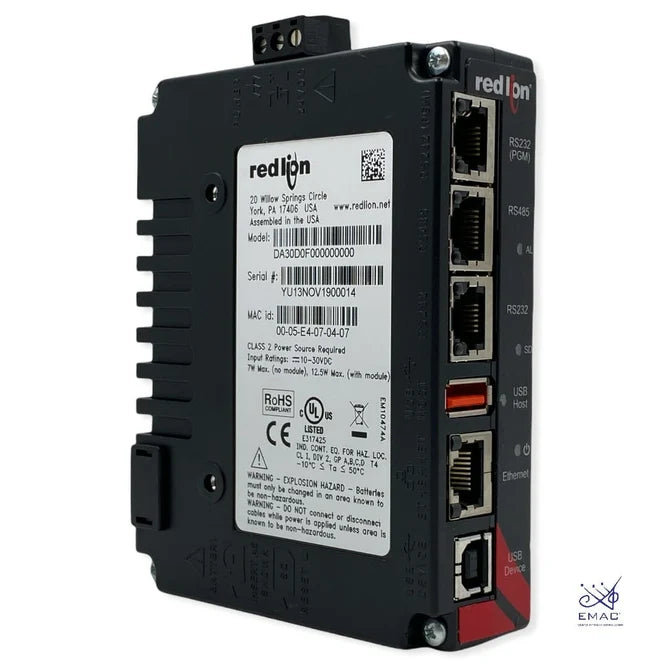 Red Lion DA30D0F000000000+ - Da30D Convertidor De Protocolo Alto Rendim Y Sist Adquis Datos C/Registrad Datos, Web Server/Hmi